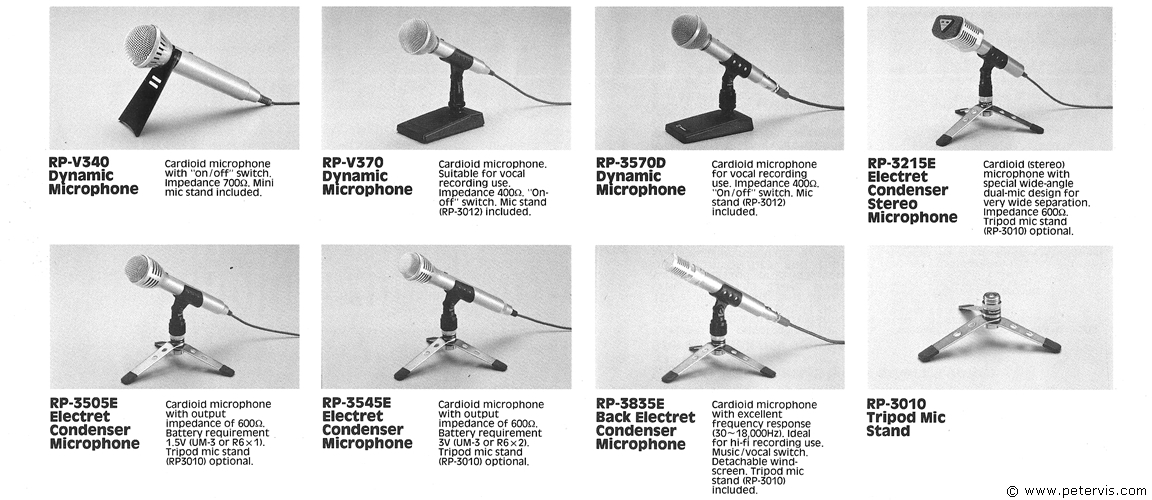 Technics RP Series Vintage Microphones